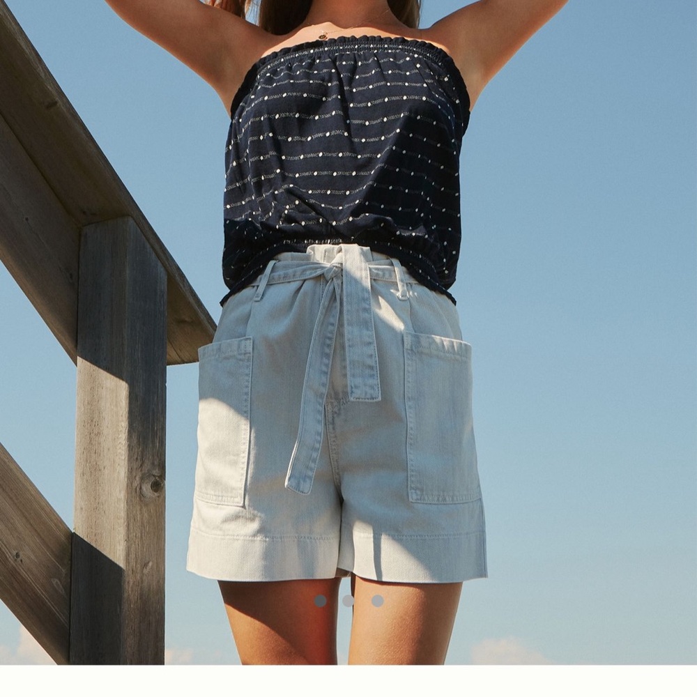 Pilcro and the Letterpress ultra high Women's Light Blue Shorts - Picture 2 of 4